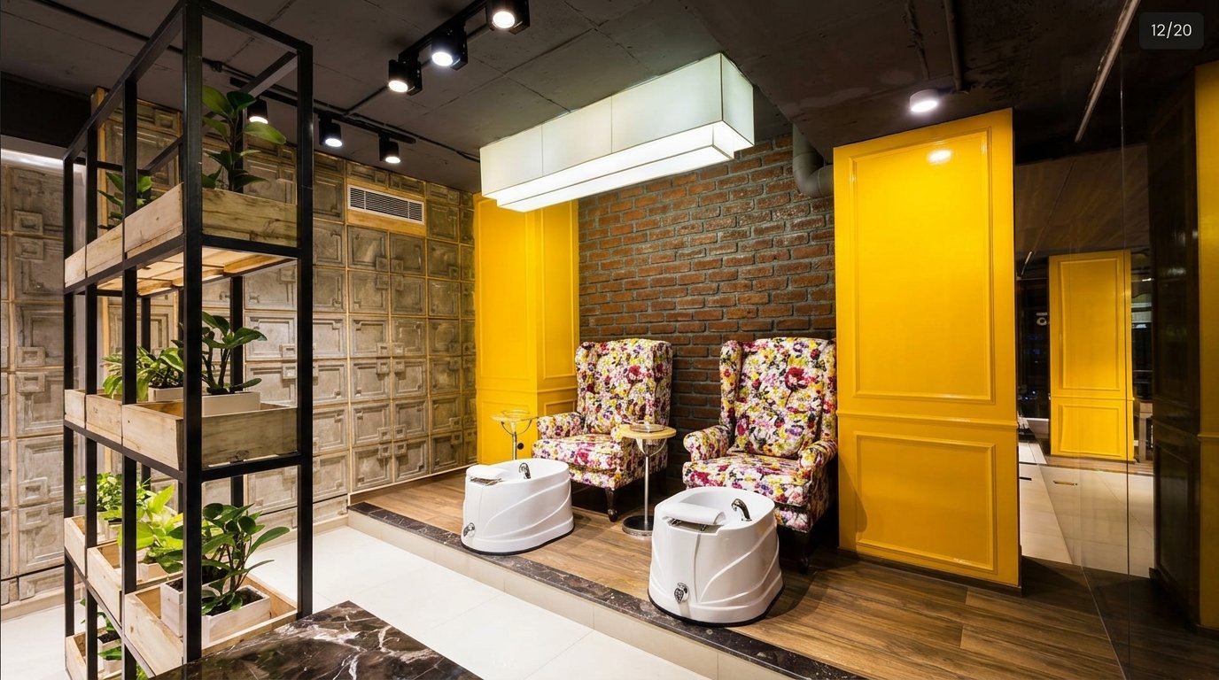 Salon interiors Pedicure area - V